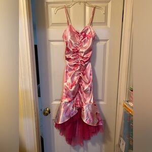 Beautiful butterfly pink prom dress